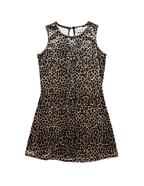 Vintage Velvet Leopard Mini Dress