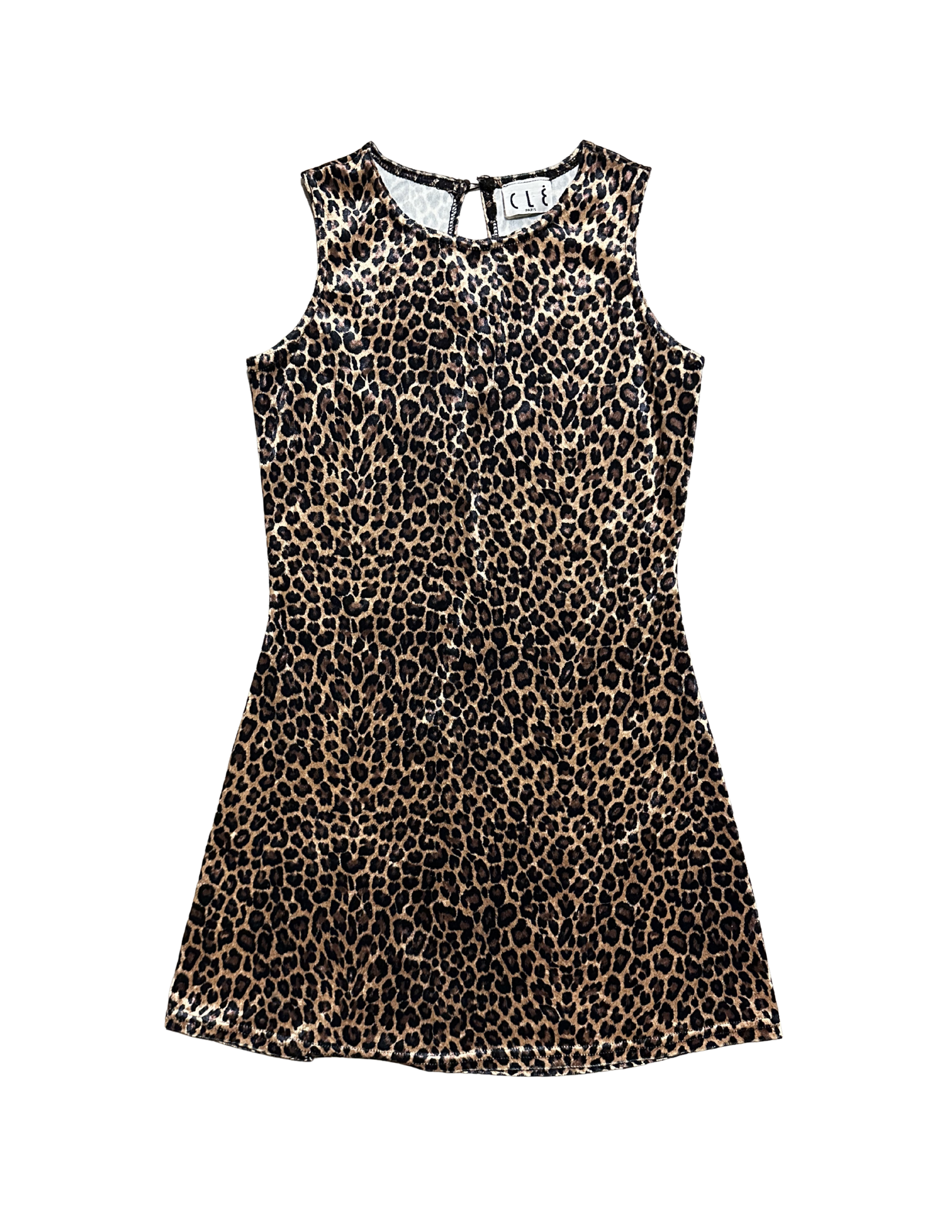 Vintage Velvet Leopard Mini Dress