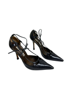 Manolo Blahnik Lace Up Pumps