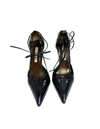 Manolo Blahnik Lace Up Pumps