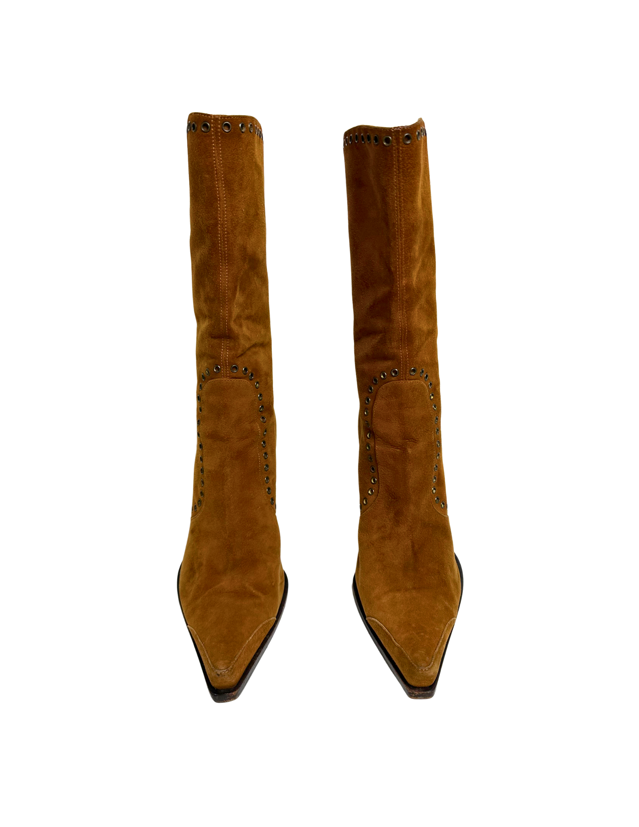 Sergio Rossi Suede Grommet Boots
