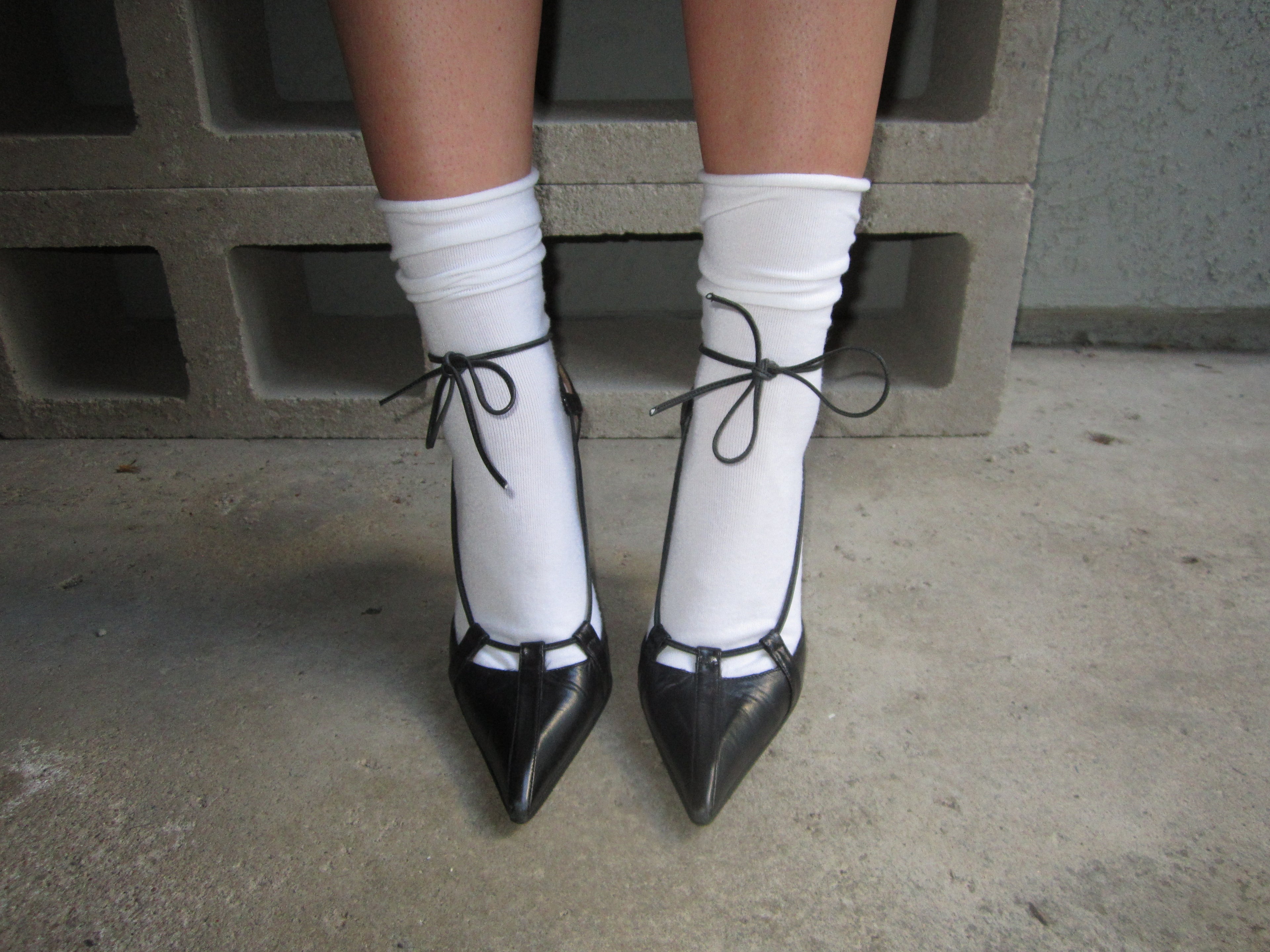 Manolo Blahnik Lace Up Pumps