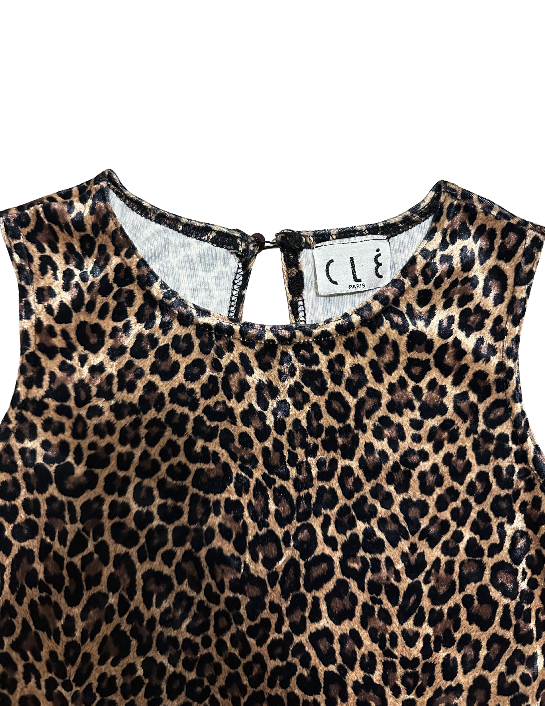 Vintage Velvet Leopard Mini Dress