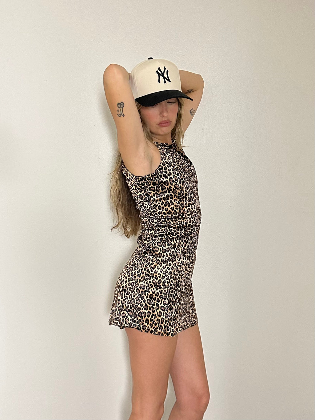 Vintage Velvet Leopard Mini Dress
