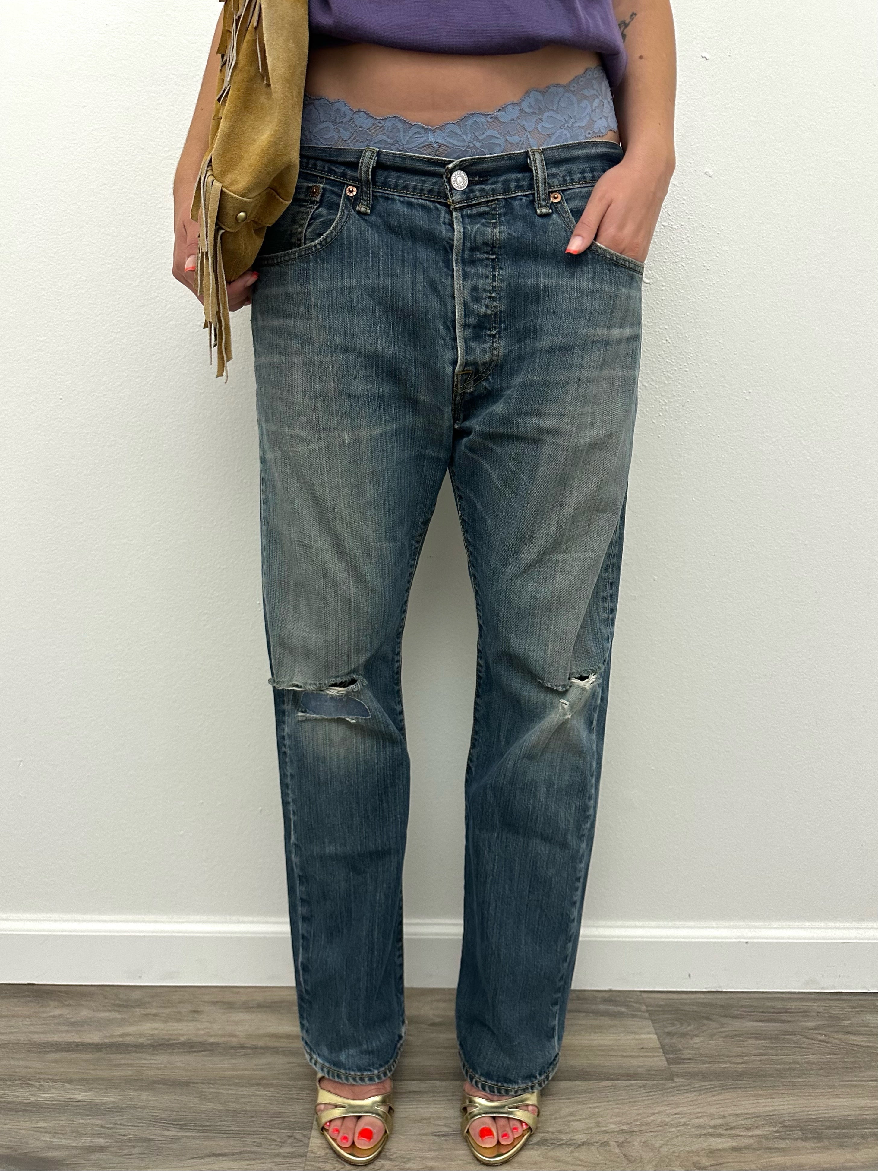 Patched Levi's 501 Jeans